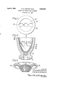 U. S. Glass # 6609 Empress Ram Bowl Patent 3083552-1