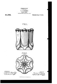 U. S. Glass Elephant's Toes Spooner Design Patent D 41092-1