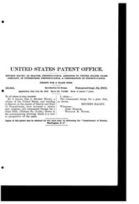 U. S. Glass #15144 U. S. Sheraton Footed Salad Bowl Design Patent D 43041-2