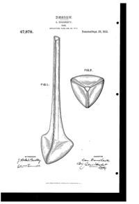 U. S. Glass Vase Design Patent D 47878-1