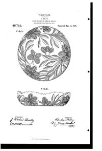 U. S. Glass Cut Bowl Design Patent D 48715-1