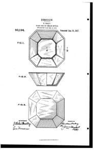 U. S. Glass #15181 Bowl Design Patent D 50194-1