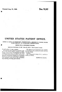 U. S. Glass Shaker Design Patent D 76163-2
