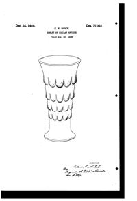U. S. Glass Fantasy Tumbler Design Patent D 77332-1