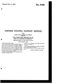 U. S. Glass Cutting on Goblet Design Patent D 99900-2