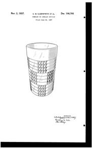 U. S. Glass #15364 Basquette Tumbler Design Patent D106793-1