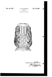 U. S. Glass Lamp Base Design Patent D107080-1
