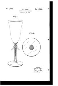 U. S. Glass #15034 Goblet Design Patent D107823-1