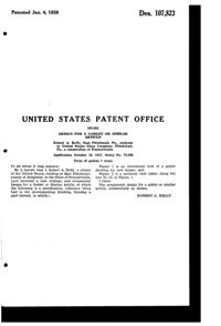 U. S. Glass #15034 Goblet Design Patent D107823-2