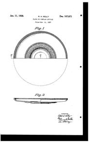 U. S. Glass Plate Design Patent D107871-1