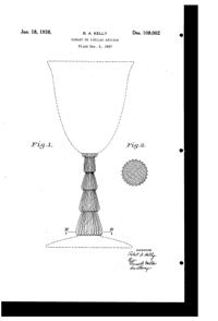 U. S. Glass #15365 Goblet Design Patent D108002-1