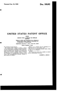 U. S. Glass #15365 Goblet Design Patent D108002-2