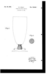 U. S. Glass #15365 Footed Tumbler Design Patent D108003-1