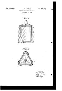 U. S. Glass #15365 Cascade Mustard Jar Design Patent D108083-1