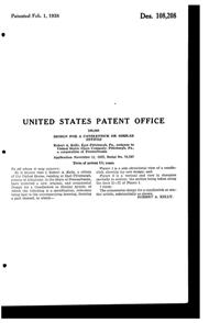 U. S. Glass #15365 Cascade Candlestick Design Patent D108208-2
