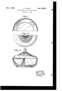 U. S. Glass #15365 Cascade Covered Candy Jar Design Patent D108209-1