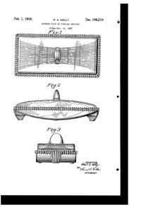 U. S. Glass #15365 Cascade Covered Dish Design Patent D108210-1
