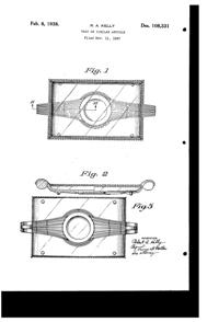 U. S. Glass #15365 Cascade Tray Design Patent D108331-1