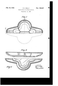 U. S. Glass #15365 Cascade Relish Tray Design Patent D108447-1