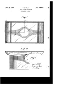 U. S. Glass #15365 Cascade Tray Design Patent D108448-1