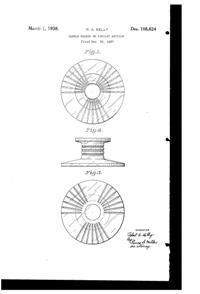 U. S. Glass Spectra Cutting on Candlestick Design Patent D108624-1