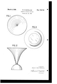 U. S. Glass #17320 Cymbal Goblet Design Patent D108748-1