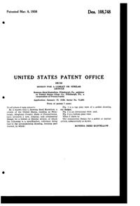 U. S. Glass #17320 Cymbal Goblet Design Patent D108748-2