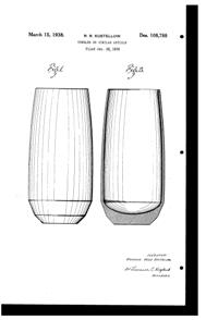 U. S. Glass Tumbler Design Patent D108788-1
