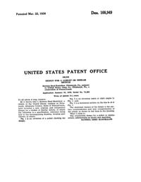 U. S. Glass Cutting on #17313 Goblet Design Patent D108949-2