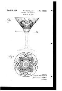 U. S. Glass San Rey Cutting on #17313 Goblet Design Patent D108951-1