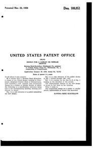 U. S. Glass Cutting on Goblet Design Patent D108953-2