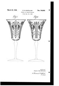 U. S. Glass Cutting on Goblet Design Patent D108955-1