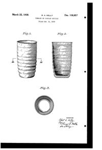 U. S. Glass Tumbler Design Patent D108957-1