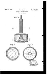 U. S. Glass #15365 Cascade Bottle Design Patent D109220-1