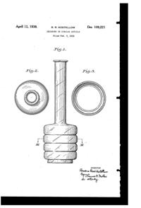 U. S. Glass Guild Gossamer Decanter Design Patent D109221-1