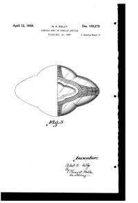 U. S. Glass #15365 Cascade Bowl Design Patent D109275-2