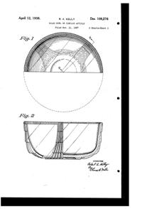 U. S. Glass #15365 Cascade Salad Bowl Design Patent D109276-1