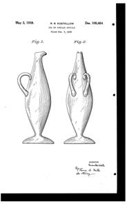 U. S. Glass Guild Gossamer Jug Design Patent D109484-1