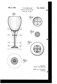 U. S. Glass #17306 Goblet Design Patent D109486-1