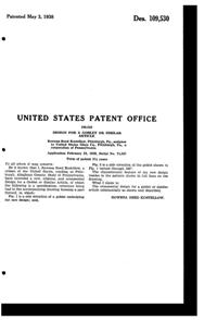 U. S. Glass Cutting on Goblet Design Patent D109530-2