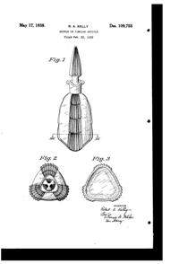 U. S. Glass #15365 Cascade Bottle Design Patent D109755-1