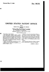 U. S. Glass #15365 Cascade Bottle Design Patent D109763-2