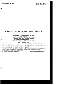 U. S. Glass Guild Gossamer Candlestick Design Patent D111634-2