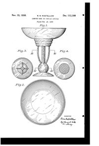 U. S. Glass Guild Gossamer Compote Design Patent D112199-1