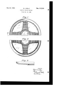 U. S. Glass #15365 Cascade Plate Design Patent D117374-1