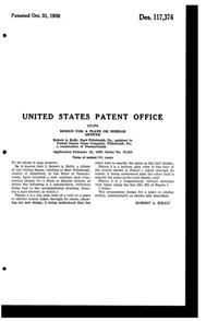 U. S. Glass #15365 Cascade Plate Design Patent D117374-2
