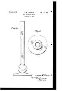 U. S. Glass #17350 Bud Vase Design Patent D122765-1