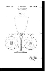 U. S. Glass #17356 Goblet Design Patent D127154-1