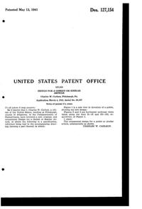 U. S. Glass #17356 Goblet Design Patent D127154-2