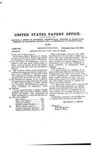 McKee Glass Composition Patent 1365797-1